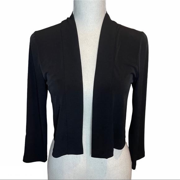 CALVIN KLEIN Cropped Black Cardigan - Picture 1 of 10